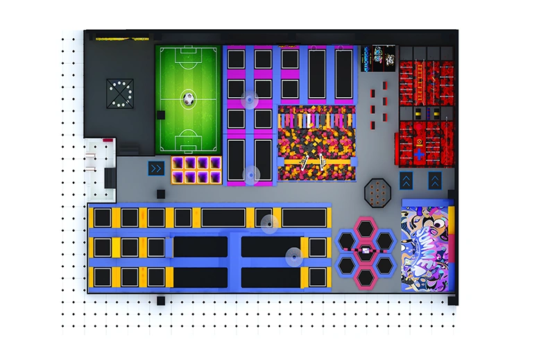 Cheap Wholesale Indoor Trampoline Jump Park Manufacturer With Ninja Adventure Course
