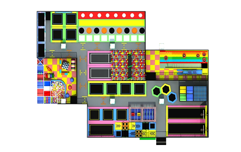 Customized High Sport Performance Indoor Trampoline Park Equipment 