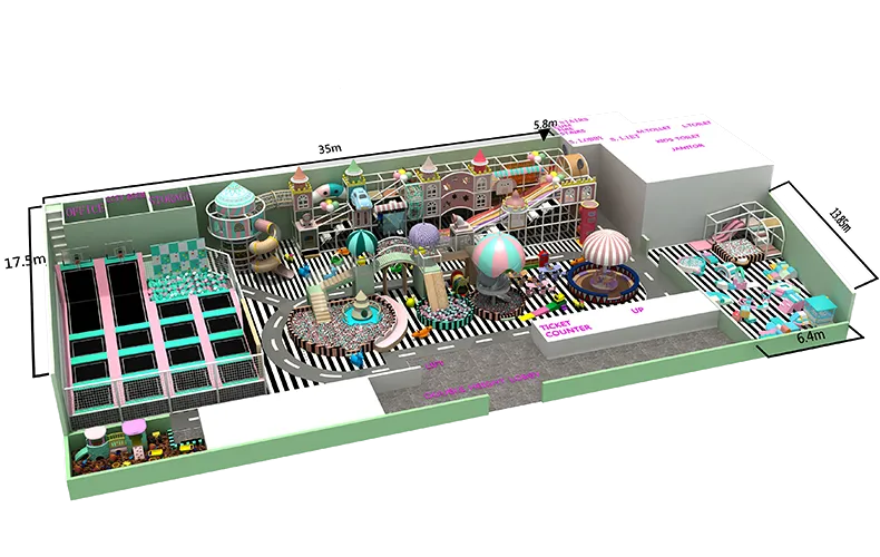 Macaron Castle Indoor Playground Equipment