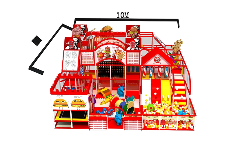 Kids Maze Indoor Red Playgrounds