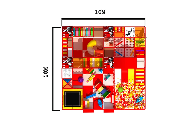 Kids Maze Indoor Red Playgrounds