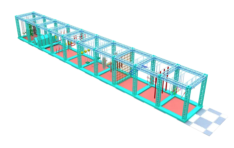 Cheap Commercial Ninja Warrior Exercise Gym Playground Set For Children
