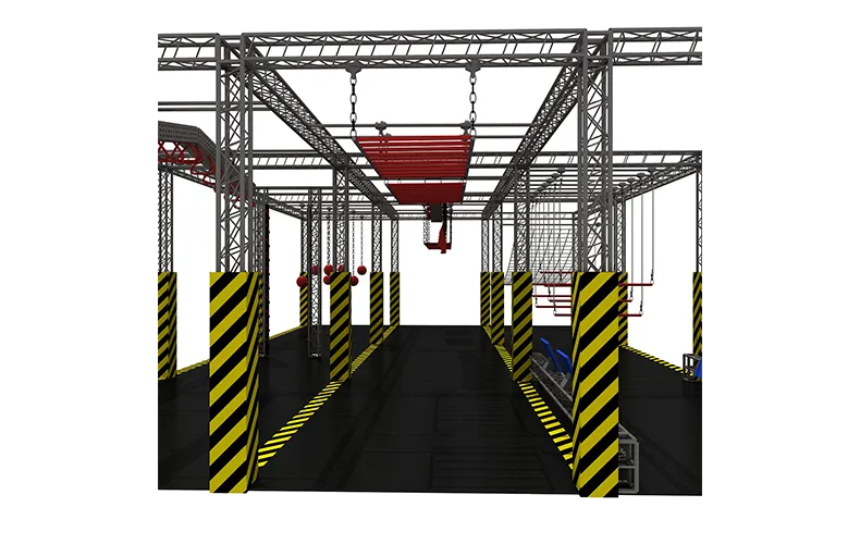 Custom Elevated Kids Ninja Warrior Obstacle Course Supplier