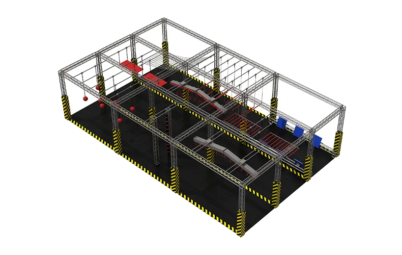 Custom Elevated Kids Ninja Warrior Obstacle Course Supplier