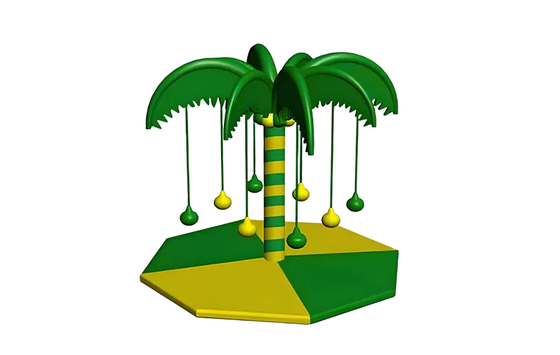 Customized Indoor Coconut Tree Electric Swivel Carousel Soft Play Equipment For Sale