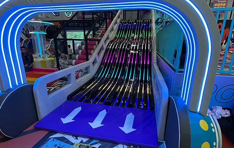 Customized Indoor Fiberglass Light Slide Equipment Play Area
