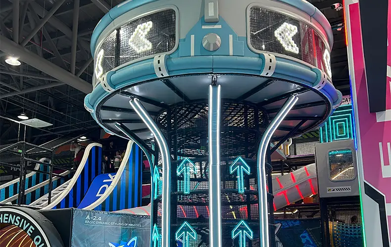 Customized Indoor Spider Tower Challenge Play Equipment Zone
