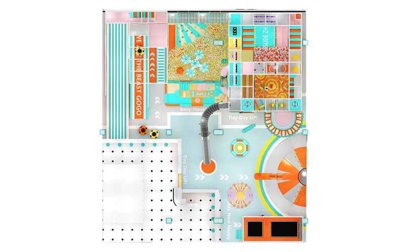 Macaron Candy Castle Themed Indoor Playground Equipment