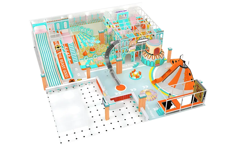 Macaron Candy Castle Themed Indoor Playground Equipment