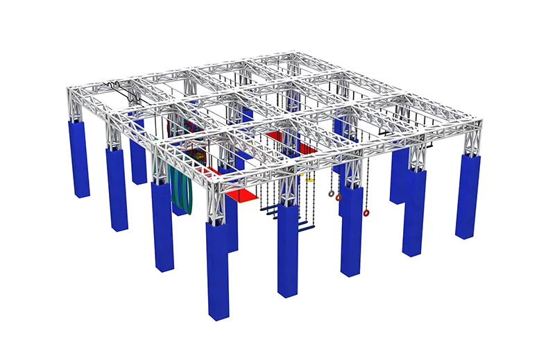 Kids Ninja Course Gym Equipment In Trampoline Park For Fun 