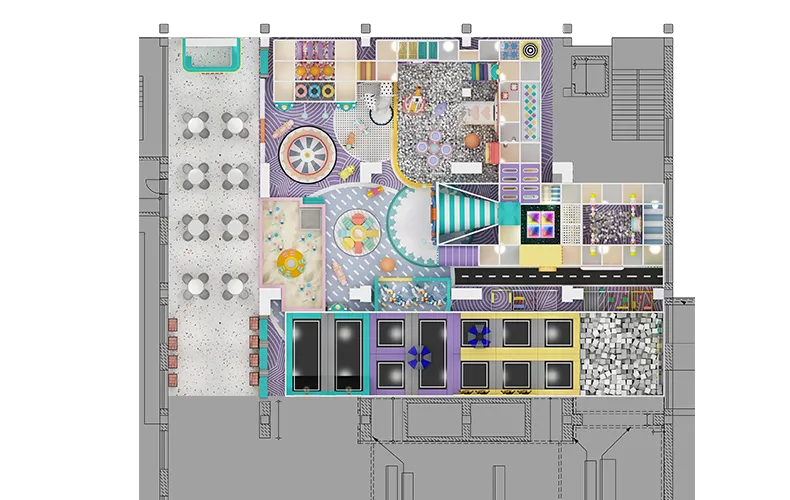 600 SQM Pastel Color Theme Indoor Playground Equipment