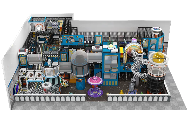 Neon Light Castle Themed Indoor Playground