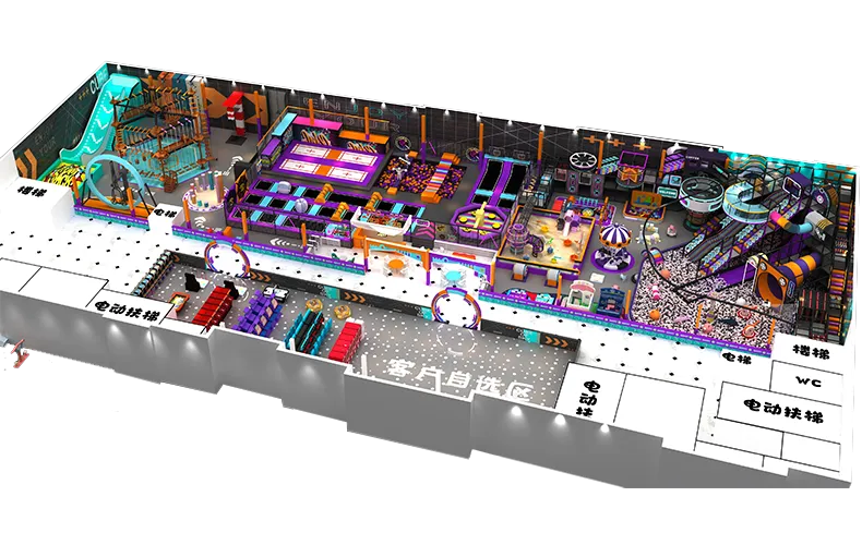 Neon Light Indoor Soft Playground Center