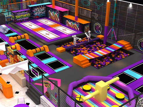 Interactive Trampoline Zone for Middle-Aged