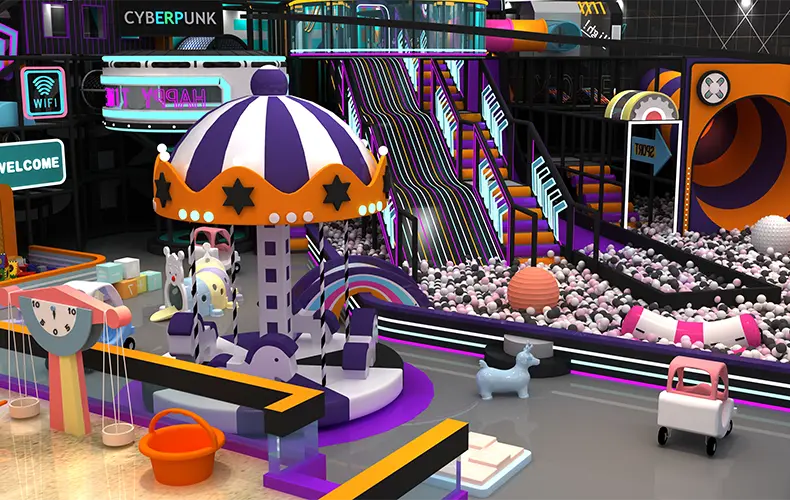 Neon Light Indoor Soft Playground Center