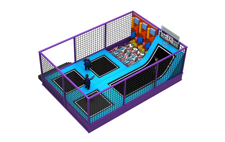 Mini Kids Indoor Trampoline Recreational Park Equipment For Sale
