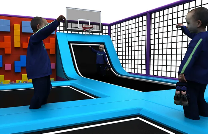 Mini Kids Indoor Trampoline Recreational Park Equipment For Sale