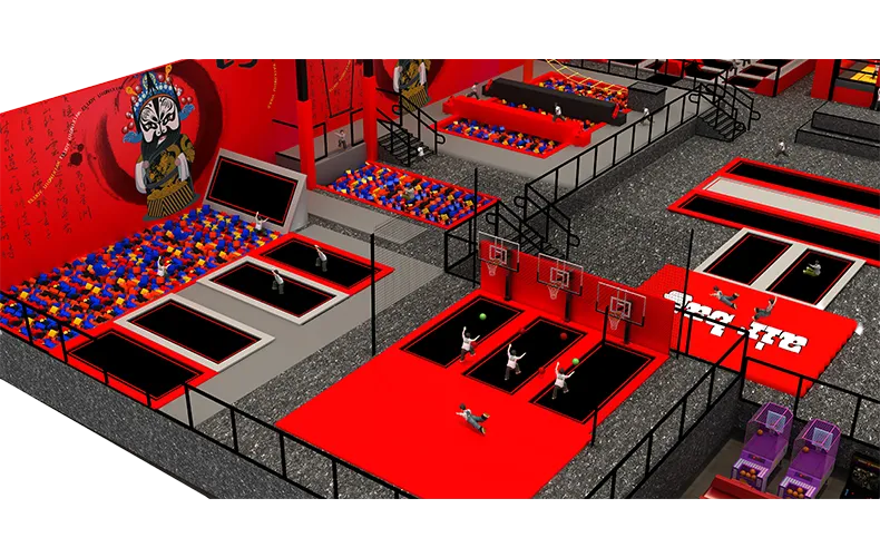 Commercial Indoor Adventure Jumping Trampoline Park Amusement Equipment